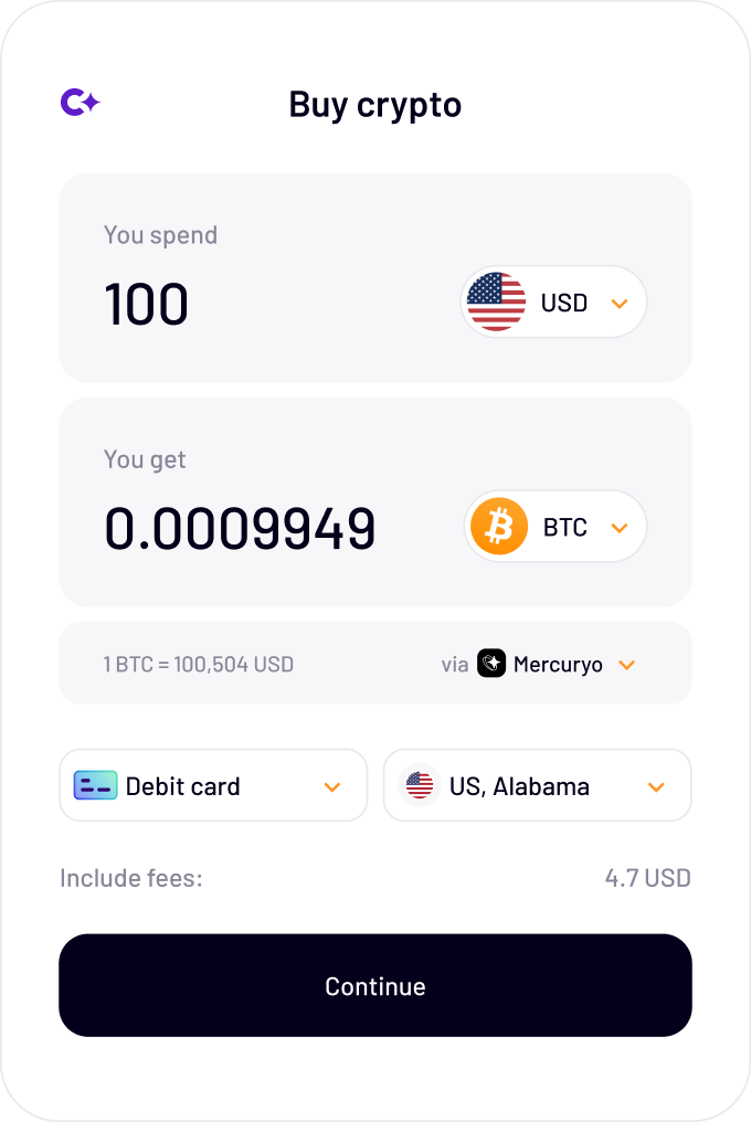 Coindisco Light widget